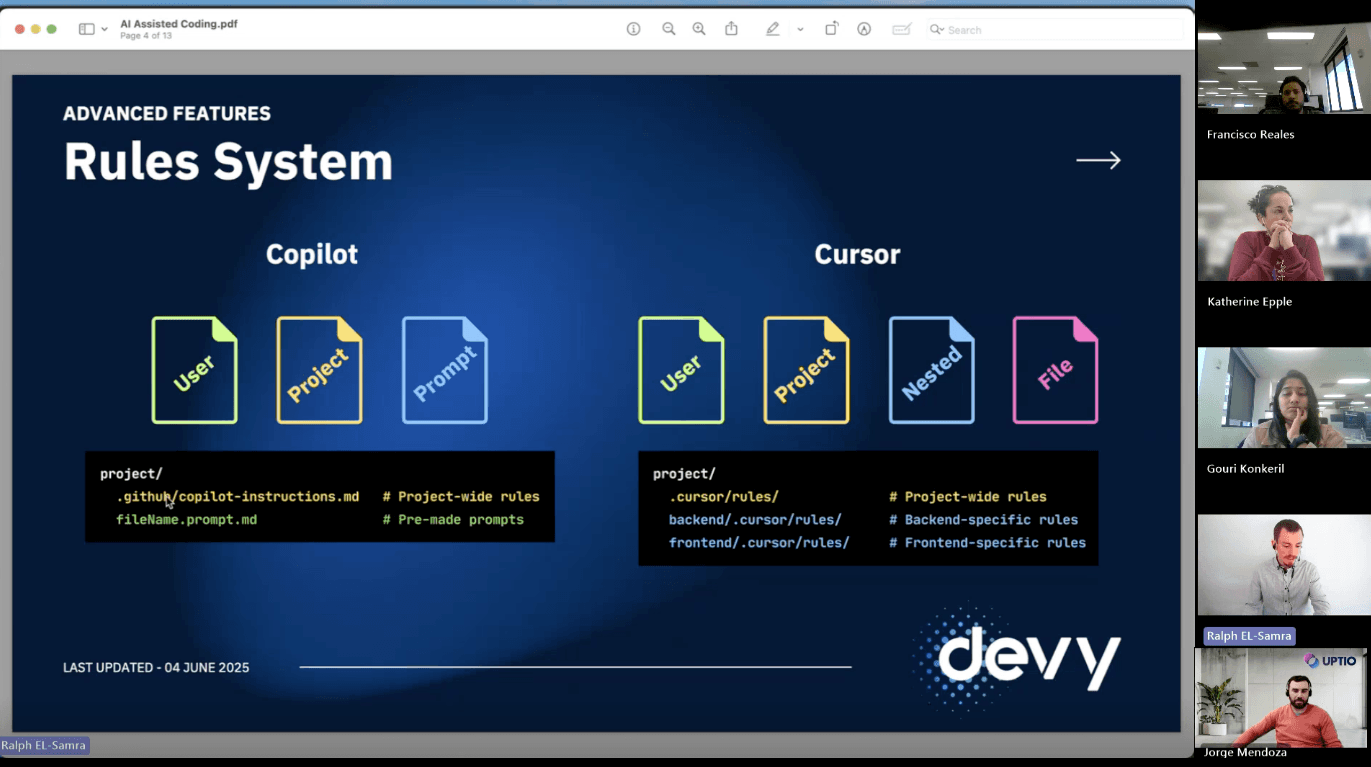 AI coding workshop at Uptio
